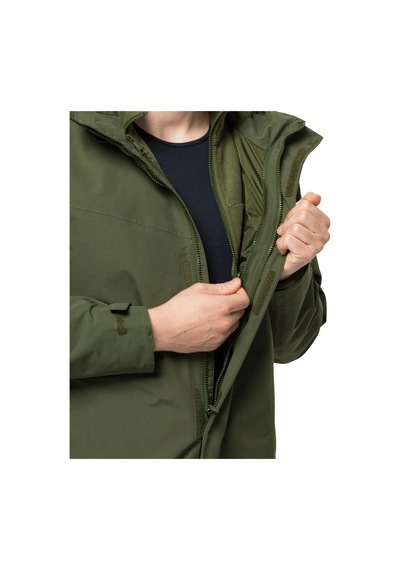 Jack Wolfskin Altenberg 3in1 Erkek Yeşil Outdoor Ceketi Erkek Outdoor Ceketi S10 S10