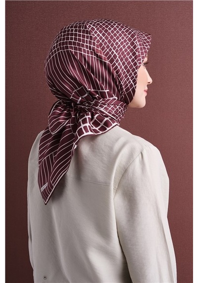 Armine Saf İpek Twill Eşarp 9644d 04 Koyu Kot Mavi