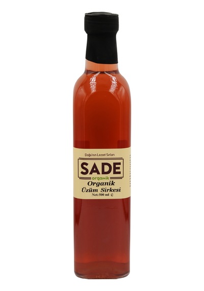 Sade Organik Üzüm Sirkesi 500 Ml
