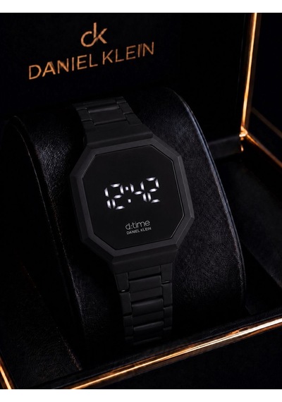 Daniel Klein D:time Serisi Dokunmatik Dijital Tasarım 2 Yıl Garantili 3 Atm Unisex Kol Saati Djt02 Siyah