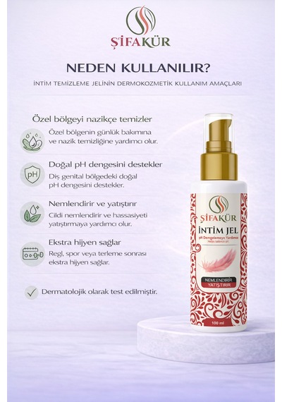 Şifakür İntim Temizleme Jeli Ph Dengeli Hassas Bölge Bakım 100ml