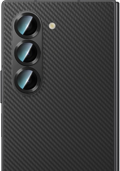 Galaxy Z Fold 6 Uyumlu Caseworld Alloy Serisi Oleofobik Anti Reflective Kamera Lens Koruyucu Siyah