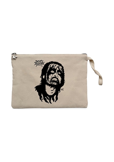 King Diamond Hart Krem Clutch Astarlı Cüzdan / El Çantası Krem