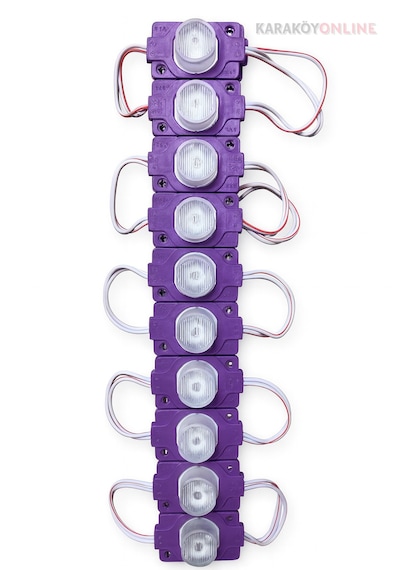 1.5 Watt Tekli Manda Gözü Modül Led 10 Lu Paket Mor