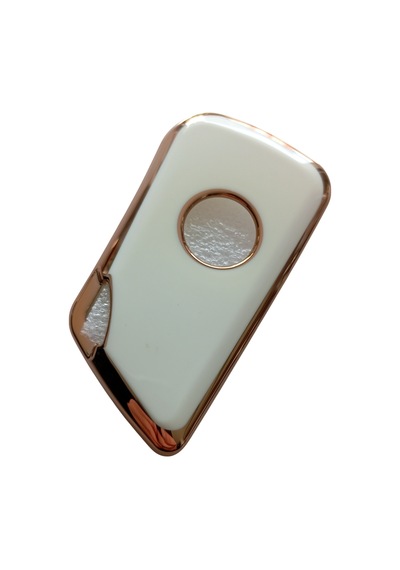 Cadillac Tipli Kd Keydiy Nb30 Uyumlu Kumanda Anahtar Kılıfı Oto Anahtarlık Beyaz - Gold