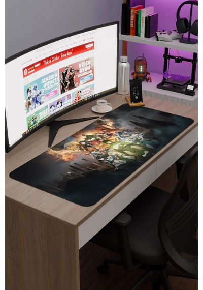 The Rising Of The Shield Hero Dikişli Kauçuk Oyuncu Mousepad V2 - 90x40 Xxl Gaming Mouse Pad