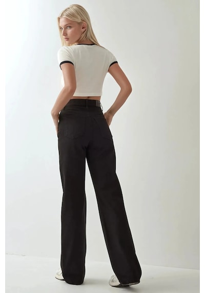 Hiccup Straight Fit Denim Pantolon Siyah