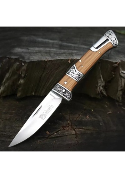 Knivox Columbia Company Mb3936-c Ahşap Kabze Manuel Kamp Çakısı Kahverengi
