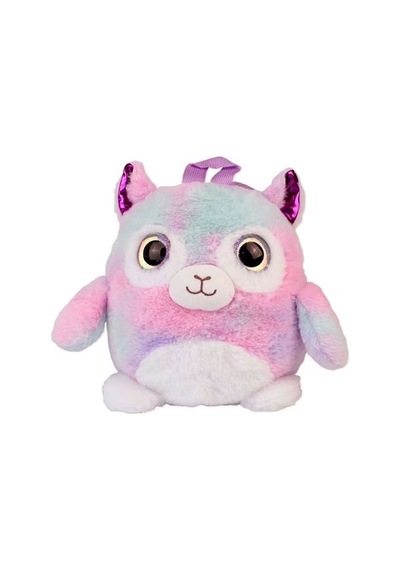 Glanart Çocuklar İçin Sevimli Peluş Sırt Çantası 25 Cm 3-6 Yaş Mor