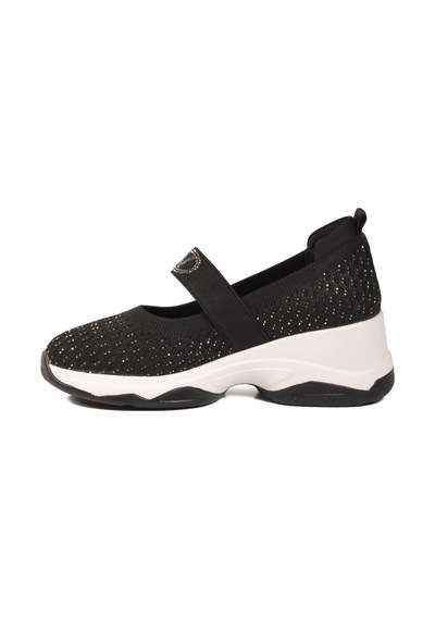 Guja Siyah Anorak Bantlı Taş İşlemeli Kadın Casual Ayakkabı 26y305 G