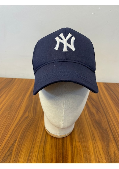 Ny Yankees Nakışlı Fileli Yazlık Beyzbol Cap Şapka Lacivert