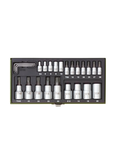 Proxxon 23102 1/4-1/2 24 Parçalı Torx Lokma Takımı