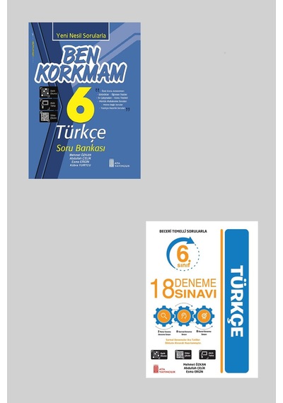 Ata 6.sınıf Ben Korkmam Türkçe + 18 Deneme Sınavı