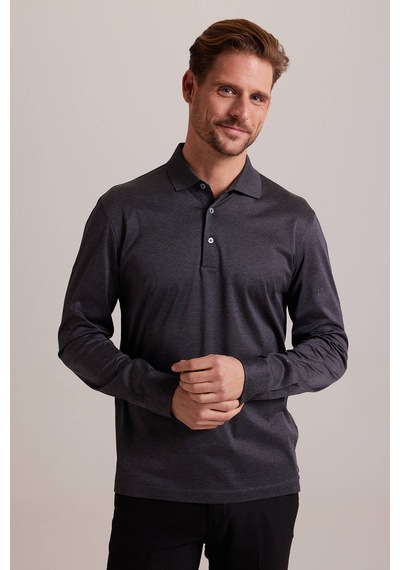 Ysf Erkek Gri Polo Yaka Sweatshirt