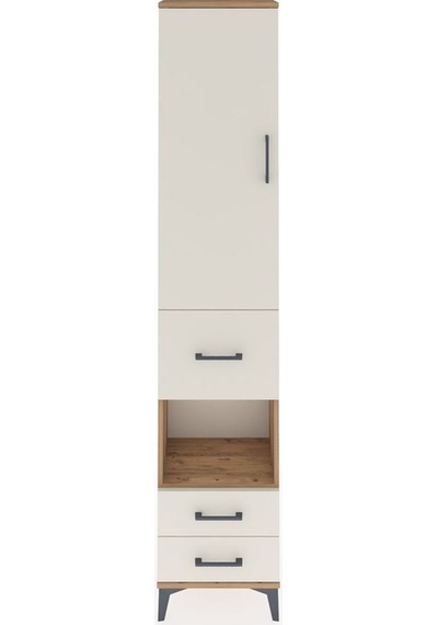 Arges Dolap 4 Raflı 3 Çekmeceli Tek Kapaklı 44x30x221 Çam-aytaşı Atlas Çam