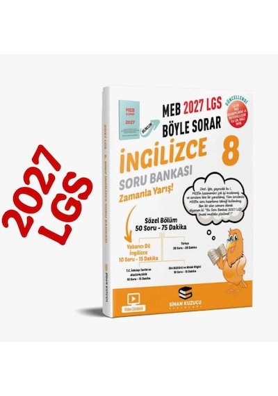 Sinan Kuzucu Yayınları 2027 8. Sınıf Lgs Ingilizce Soru Bankası