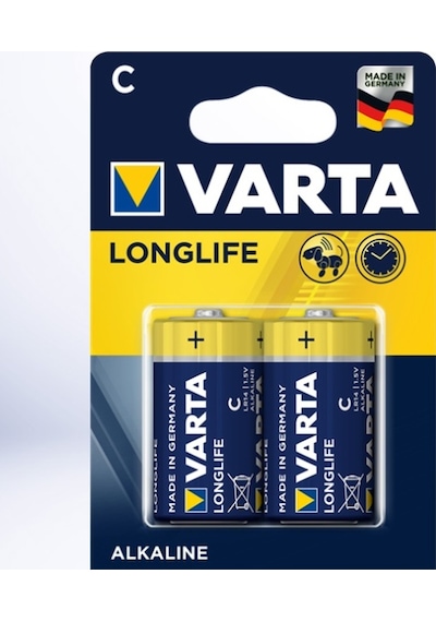 Varta 4114 Longlife Alkalin Orta Boy C Pil 2'li