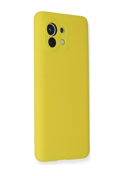 Xiaomi Mi 11 Uyumlu Kılıf Nano İçi Kadife Silikon - Sarı