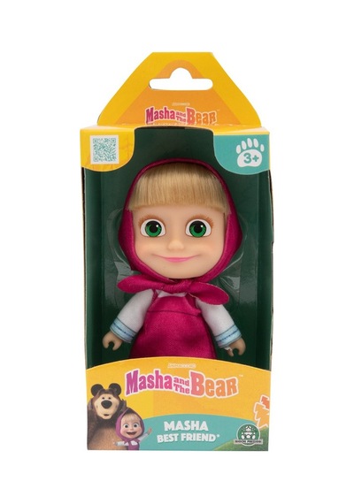 Masha & Koca Ayı - 12 Cm Masha Bebek - Kamp Kıyafetli