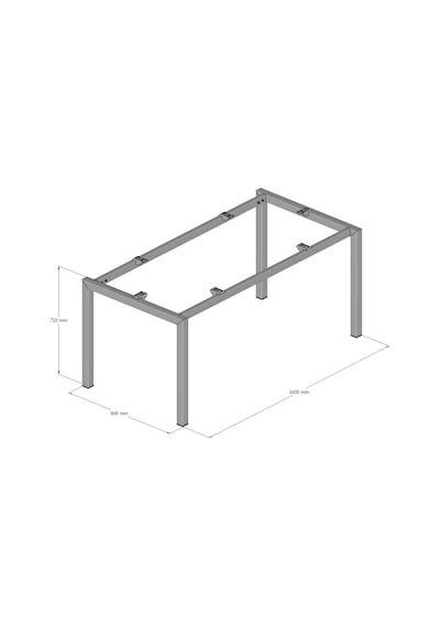 Api Design Rado Metal Ofis Çalışma Masa Ayağı Ahşap-cam-mermer İçin Uygun Siyah
