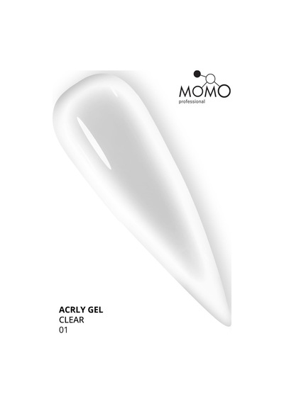 Momo Professional Protez Tırnak İçin Poly Gel Poli Jel Acryl Gel No.01 Şeffaf 30 Gr