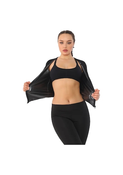Enenstyle Fashıon Boutıque Termal Sauna Uzun Kollu Atlet Siyah