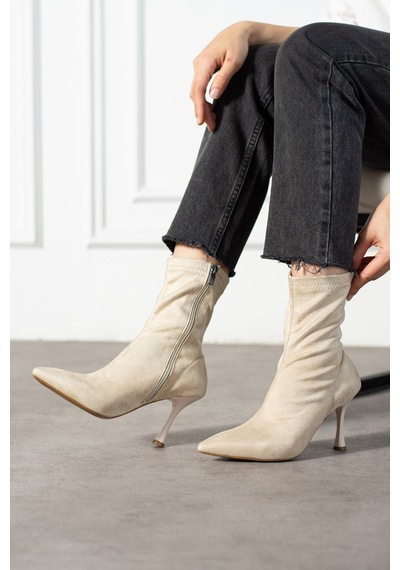 Dabab Shoes Kadın Marya Bej Streç Lüks Süet Yandan Fermuar Sivri Burun İnce Topuklu Bot Bej Süet Dabab Shoes Kadın Marya Bej Streç Lüks Süet Yandan Fermuar Sivri Burun İnce Topuklu Bot Bej Süet