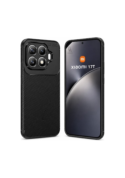 Xiaomi Mi 17t Uyumlu Kılıf Karbon Tasarım Kamera Korumalı Silikon Telefon Kılıfı Kapak Siyah