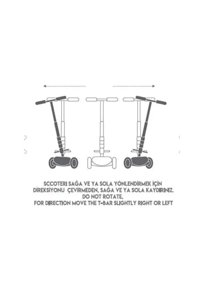 Cool Wheels Twist Led Işıklı 3 Tekerlekli Yükseklik Ayarlı Scooter - Mavi Mavi