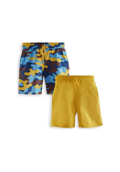 Denokids Erkek Çocuk Basic 2'li Şort Takım Renkli