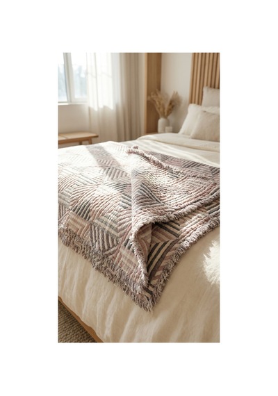 %100 Pamuk Hasır Desen 8 Kat Müslin Örtü Pike 220 240 Battal Boy Yatak Örtüsü Battaniye Pembe - 891826982 Pembe