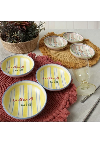 Mama Mia & La Dolce Vita Halka Çerezlik/sosluk 13 Cm 6 Adet 22724-25 Çok Renkli