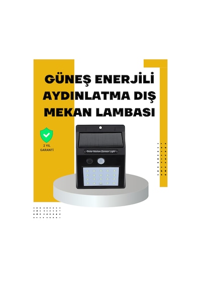 Muratech 144 Led'li Geniş Aydınlatma Alanına Sahip Güneş Enerjili Güvenlik Lambası