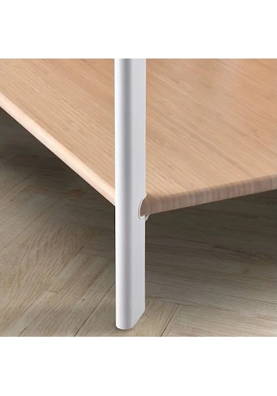 Ikea Jattesta Açık Raf Ünitesi, Beyaz-bambu 120x85 Cm Bambu - Beyaz
