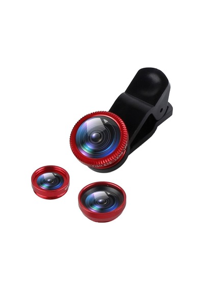 Balık Gözü Lens Fisheye Wide Makro Geniş Açılı Yakın Açılı Telefon Lensi Her Telefona Uyumlu Siyah