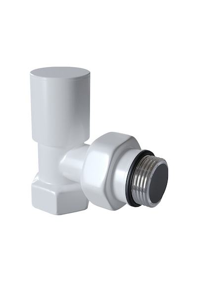 Radyatör Havlupan Vanası Köşe Tip 1/2'' Beyaz
