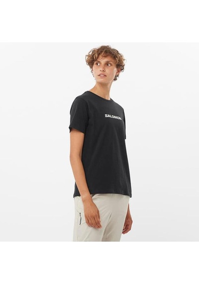 Salomon Logo Kadın Tişört C-sal221770b30g01 Siyah