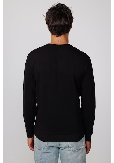 Tudors Unisex Relax Fit Rahat Kesim Pamuklu Basic Siyah Bisiklet Yaka Sweatshirt-32053-siyah Siyah Tudors Unisex Relax Fit Rahat Kesim Pamuklu Basic Siyah Bisiklet Yaka Sweatshirt-32053-siyah Siyah