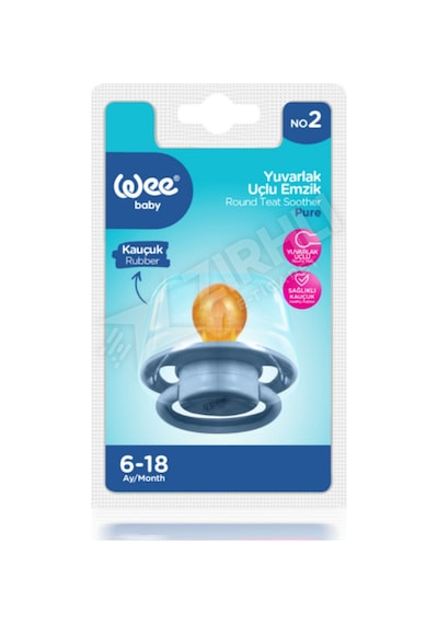 Wee Baby Pure Yuvarlak Uçlu Kauçuk Emzik No:2