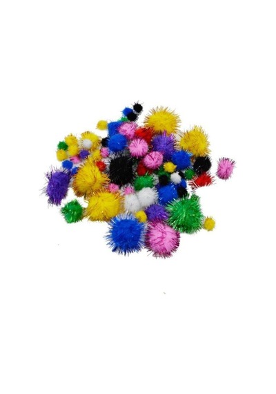 Pon Pon Karışık Metalik 10 Mm 20 Mm 30 Mm