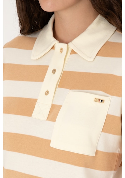 U.S. Polo Assn. Kadın Camel Cepli Polo Yaka Tişört 50306713-VR015