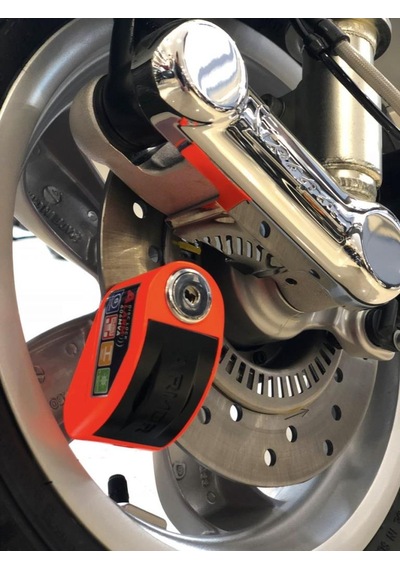 Armor Alarmlı Motorsiklet Disk Kilidi Çelik Gövde 606 Mva 6mm-turuncu