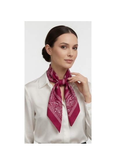 Mollycrush Unisex Pembe Şal Desenli Bandana Günlük Saç Aksesuarı, Boyunluk Ve Outdoor Fular Pembe