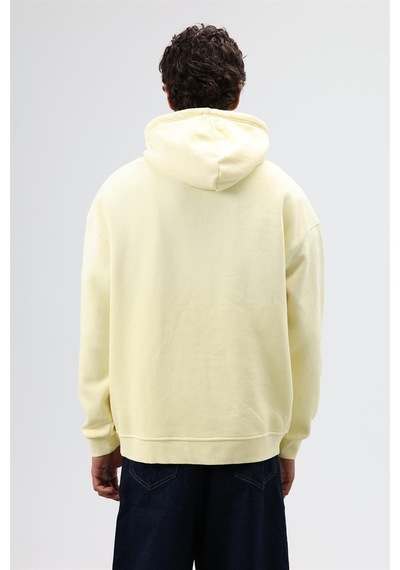 Vamos Oversize Nakış Detaylı Hoodie Sarı