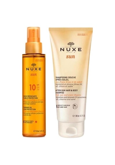 Nuxe Bronzlaştırıcı Yüz Ve Vücut Yağı Spf10 150 ML + Güneş Sonrası Nemlendirici Saç Ve Vücut Şampuan 200 ML