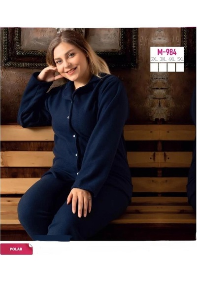 Sude Kadın Büyük Beden Kışlık Polar Gömlek Yaka Pijama Takımı M 984- 1 Adet 001 Sude Kadın Büyük Beden Kışlık Polar Gömlek Yaka Pijama Takımı M 984- 1 Adet 001