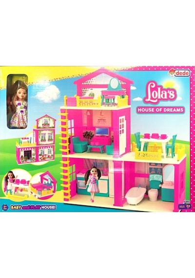 Lola'nın Düşler Evi 3 Katlı Aksesuarlı Evi 6633