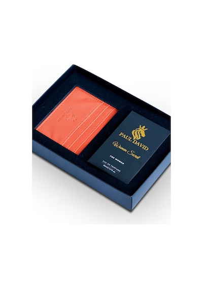 Hediyelik Set Özel Kadın Edp Parfüm Ve Turuncu Deri Kartlık- Vanilya, Kahve, Armut Notalari, K-307 5 Amber