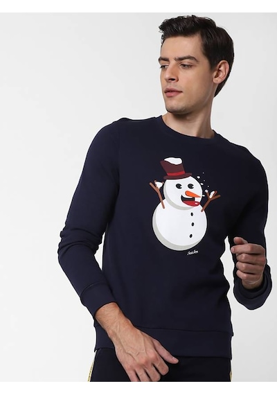 Jack & Jones Erkek Sweatshırt 12161796-navy Lacivert