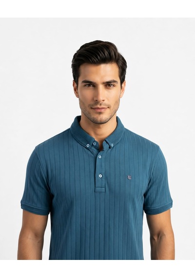 Özeniş Erkek Polo Yaka Slim Fit Çizgili Desen Kaşkorse T-shirt Nefti Yeşili Özeniş Erkek Polo Yaka Slim Fit Çizgili Desen Kaşkorse T-shirt Nefti Yeşili